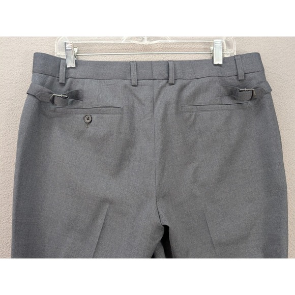 Polo Ralph Lauren Wool Dress Pants Womens 12 Gray Flat Front Cuffed Modern USA - Picture 4 of 14